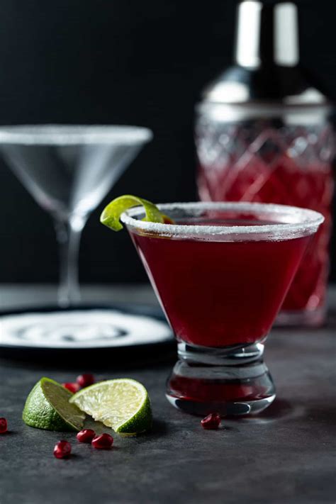 easy pomegranate martini recipe made with tequila