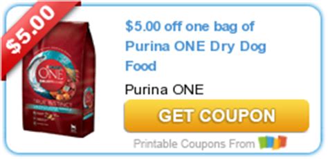 We see the best purina pet food deals at target, petsmart, petco and kroger. Hot New Printable Coupon: $5.00 off one bag of Purina ONE ...