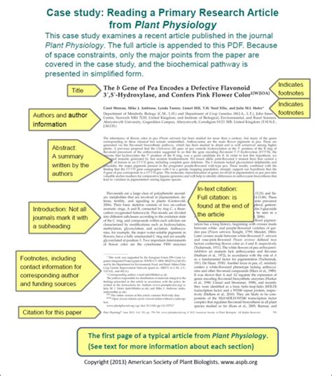 “how To Read A Scientific Paper” And “case Study Reading A Plant