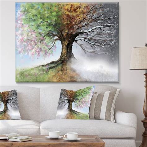 Designart Tree With Four Seasons Tree Painting Canvas Art Print Michaels