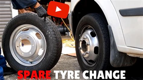 How To Change A Spare Tyre Ford Transit Camper Rv Motorhome Youtube