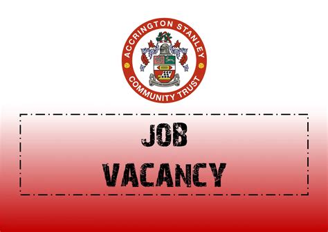 The successful candidate will highlight discrepancies in drawing of lacking areas to ensure smooth delivery of project. Job Vacancy - Cleaner - Accrington Stanley Community Trust