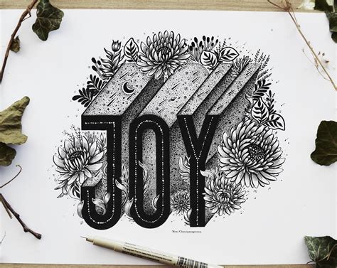 Intricate Hand Drawn Lettering Illustrations By Meni Chatzipanagiotou