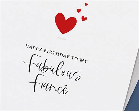 Birthday Card For Your Fiance Or Fiancee This Is The Perfect Simple