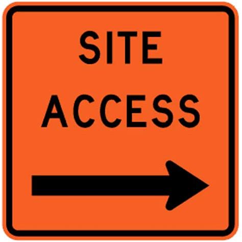 Site Access Right Sign Level 2 Safety Signs Direct