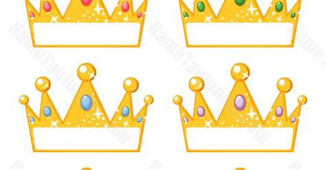 printable crown shaped  tags  template