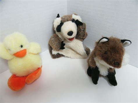 3 Finger Puppets Mary Meyer Duck And Fox Folkmanis Raccoon 3352800754