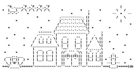 Santa And Sleigh For Christmas In Ascii Text Art