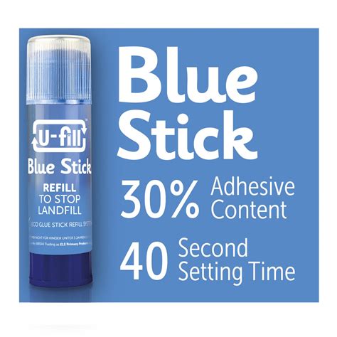 Eco Friendly Glue Sticks U Fill Blue Glue Sticks