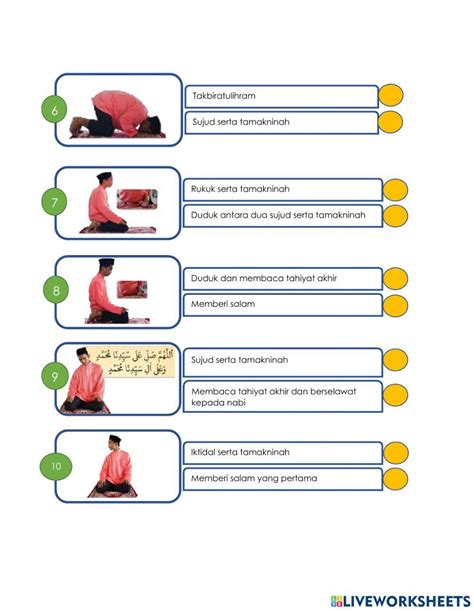 Rukun Solat Online Exercise For Live Worksheets