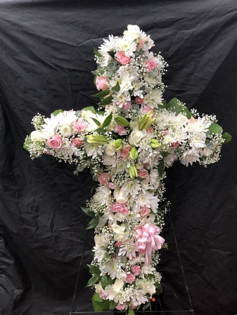 Sympathy Cross Funeral Flowers Funeral Memorial Floral Wreath