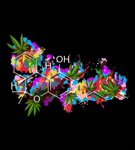 Weed Thc Molecule Digital Art By Nikolay Todorov Pixels