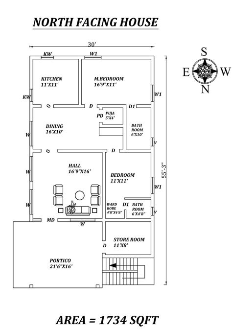 North Facing House Plan And Elevation Bhk House Plan House Plan Sexiz Pix