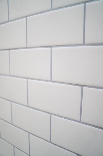 White Subway Tile With Gray Grout Stock Photo Download Image Now Istock