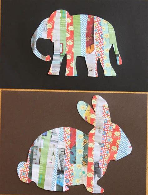 Crafting With Children Paper Strip Animal Silhouettes
