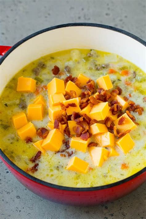 This recipe may be cut in half if desired. Cheeseburger Soup - Dinner at the Zoo