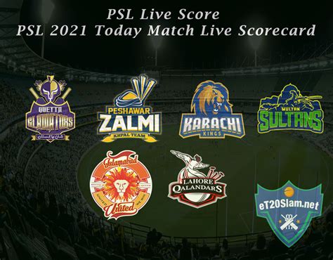 The pakistan super league is a professional twenty20 cricket league contested during february and march of every year by six teams represent. PSL Live Score - PSL 2021 Today Match Live Scorecard