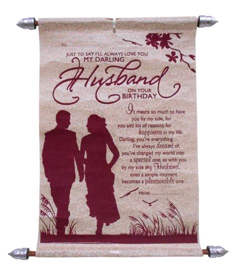 You can buy the products online from the link below(new: Husband Birthday Scroll Card: Buy Online at Best Price in ...