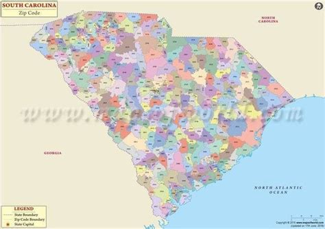 South Carolina Zip Code Map South Carolina Postal Code Maps Maker