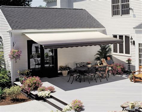 Sunsetter Motorized Retractable Awning 12 X 10 Ft Outdoor Deck