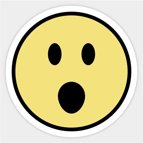 Yellow Emoji Face Shocked Surprised Emoji Sticker Teepublic