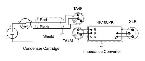 For 2 wires condenser microphone ( such as : Xlr Male To Female Wiring Diagram - Wiring Diagram Schemas