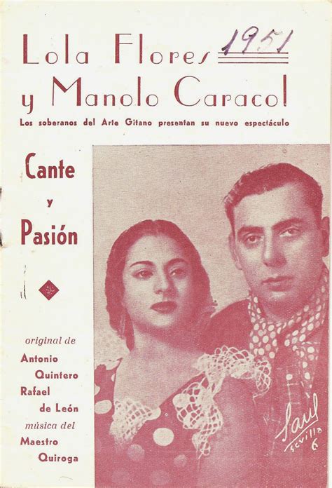 Lola Flores Y Manolo Caracol Cante Y Pasión Vida Y Obra De Rafael