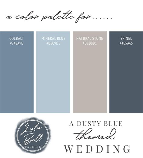 Dusty Blue Navy And Gray Wedding Color Palette Inspiration
