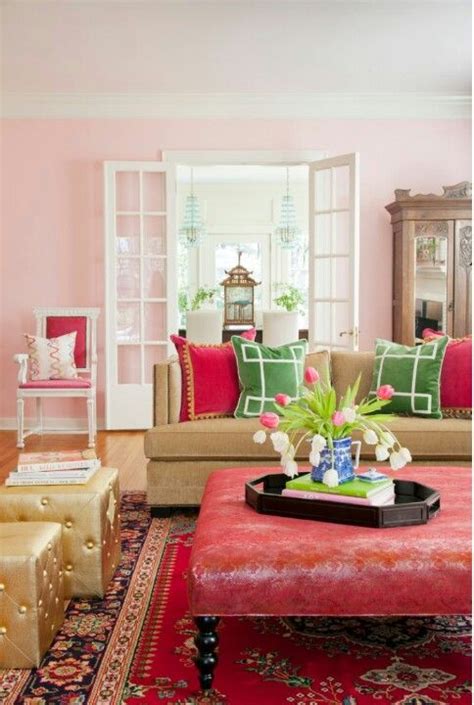 Pink Living Room Eclectic Living Room Pink Room Living Room Paint