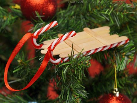 Popsicle Stick Sled Ornament Crafty Morning