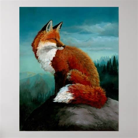 Red Fox Poster Zazzle