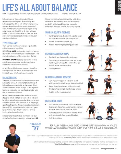 Exercises For Seniors Balance Exercises For Seniors Handout