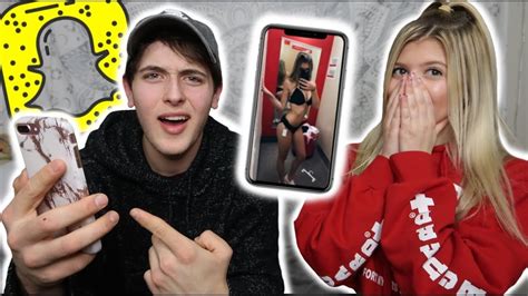 REACTING TO MY GIRLFRIENDS HIDDEN SNAPCHATS EXPOSED YouTube