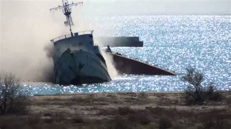 Ship Got Sunk In Black Sea Ukraine To Block Entrance Youtube