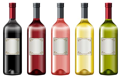 Different Colors Of Wine Bottles 301395 Vector Art At Vecteezy