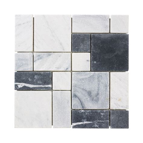 Jeffrey Court Carrara Block 12 In X 12 In X 10 Mm Marble Mosaic Floor