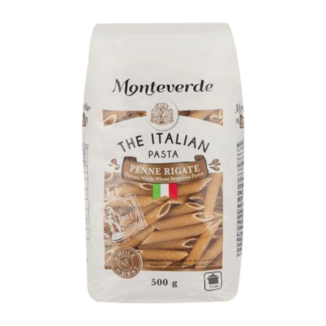 Monteverde Whole Wheat Penne Rigate 500g Pasta Rice Pasta Noodles