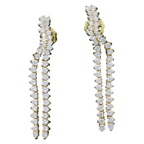 Dimos 18k Gold Neoclassic Diamonds Dangle Earrings For Sale At 1stdibs