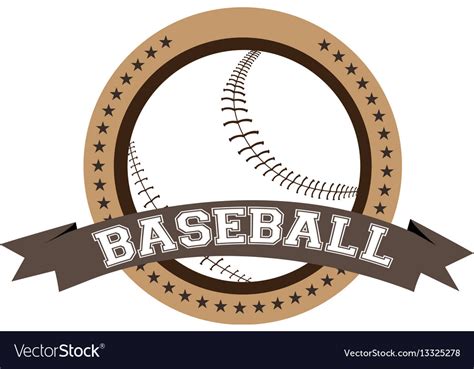 Isolated Baseball Emblem Royalty Free Vector Image