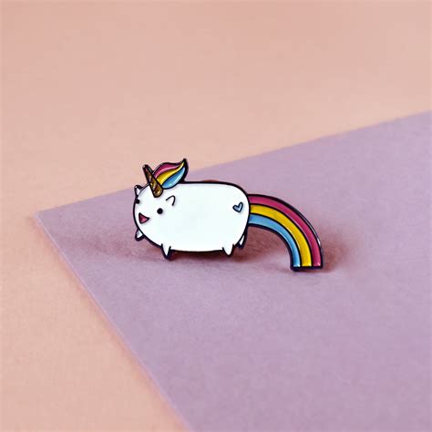 Unicorn Rainbow Glitter Enamel Pin By Houseofwonderland On Etsy