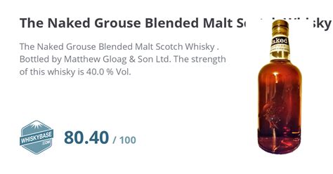 The Naked Grouse Blended Malt Scotch Whisky Ratings And Reviews