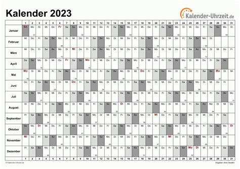 Kalender 2023 Zum Ausdrucken Kostenlos