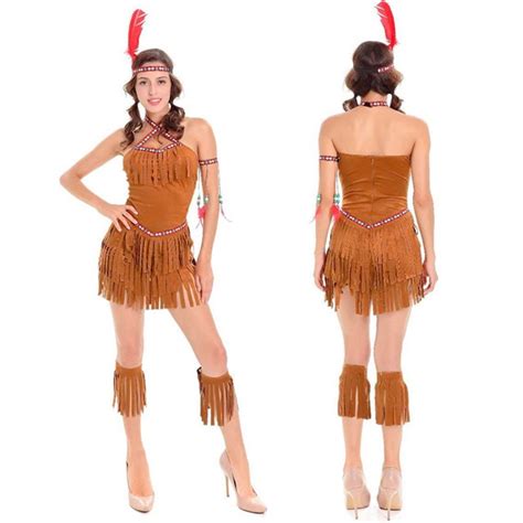 Sexy Women Indian Native Costume Adult Girls Halloween Costume Cosplay