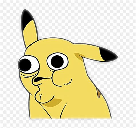 Derp Sticker Pikachu Meme Face Png Clipart 815147 Pikpng