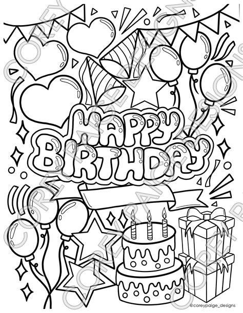 Free Coloring Pages Birthday Updated 2023
