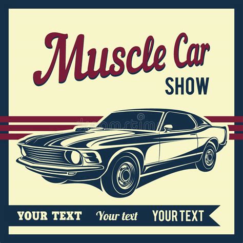 Muscle Car Vector Poster Stock Vector Illustration Of Design 62536963
