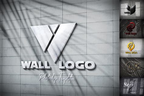 Wall Logo Sign Mockups By Sko4 Graphicriver