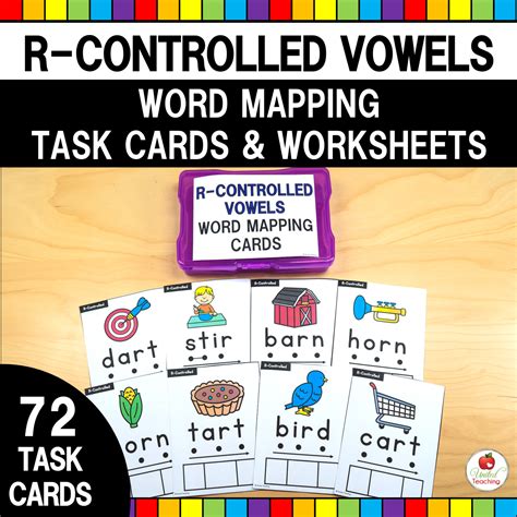R Controlled Vowels Word Mapping Task Cards And Worksheets United