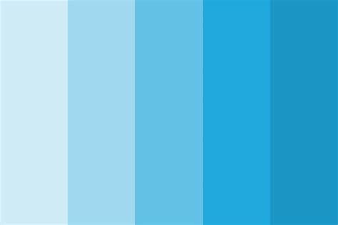 Sky Blue Color Shades Color Palette Color Schemes Colour Palettes