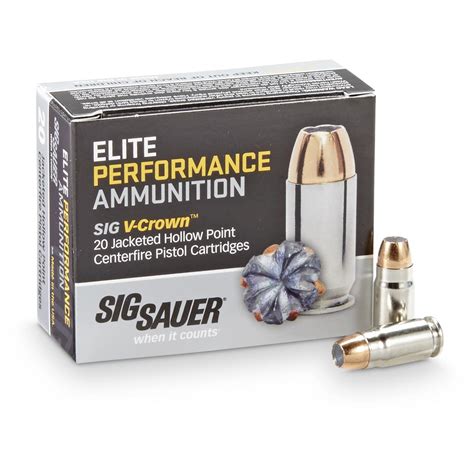 Sig Sauer Elite Performance 357 Sig V Crown Jhp 125 Grain 20